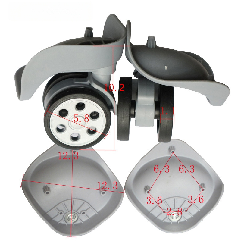 Roată pentru bagaje A73 din nylon - Caster cu gaură rotundă pentru geantă (Model A73, Nylon, Accesorii bagaje)