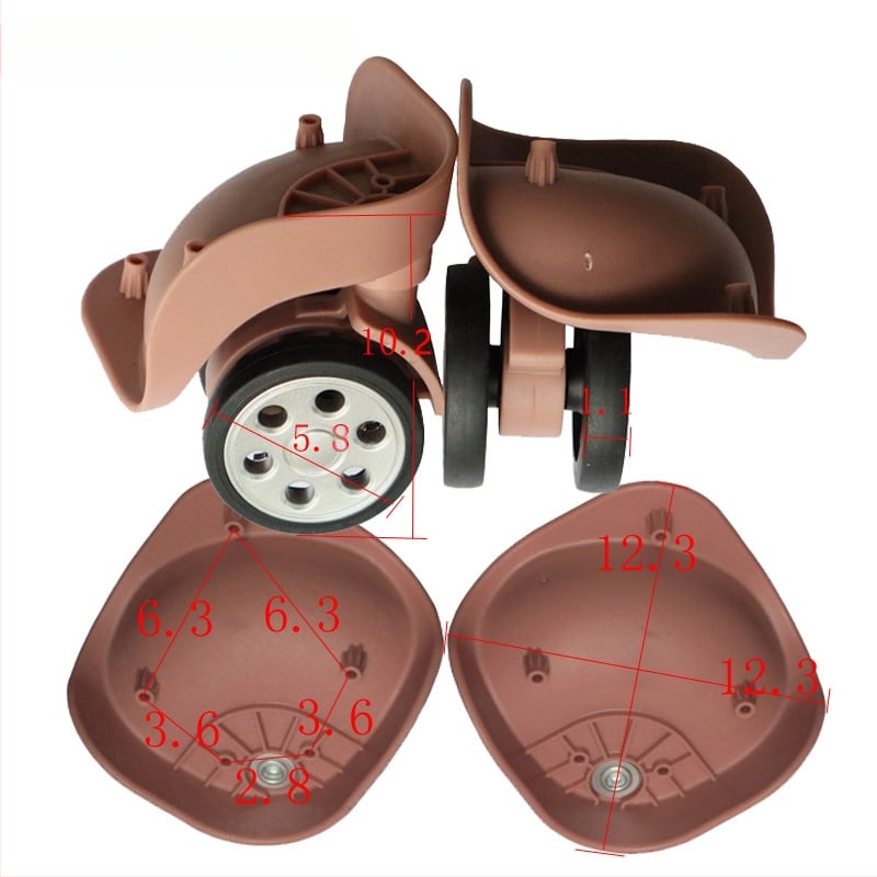 Roată pentru bagaje A73 din nylon - Caster cu gaură rotundă pentru geantă (Model A73, Nylon, Accesorii bagaje)