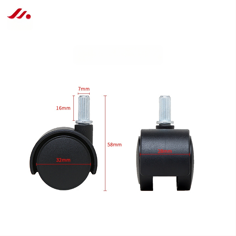 Role pentru scaune - roți universale din plastic pentru scaune de birou și executive (Material: plastic; Potrivire universală; Utilizare: Scaune de birou/Executive)