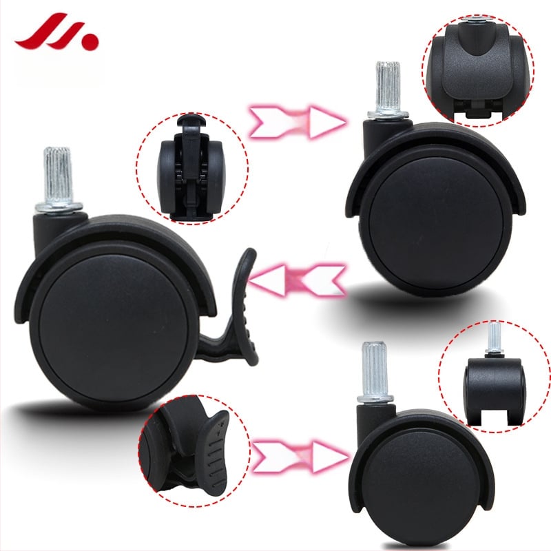 Role pentru scaune - roți universale din plastic pentru scaune de birou și executive (Material: plastic; Potrivire universală; Utilizare: Scaune de birou/Executive)