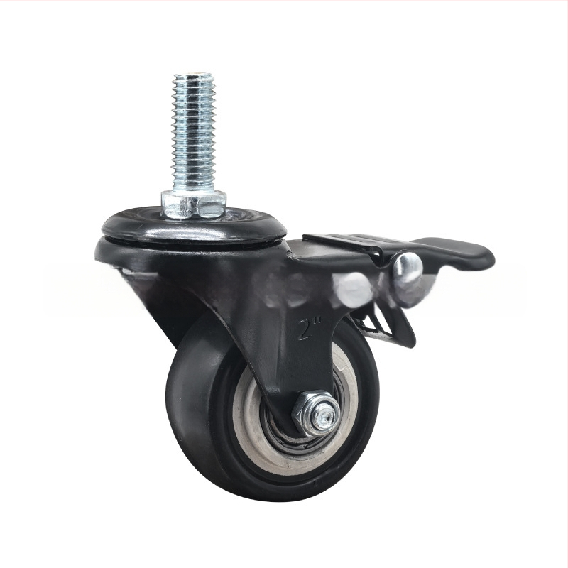 Roată pentru bagaje cu rotire și frână, dimensiune șurub personalizată, material PP, marcă L.w