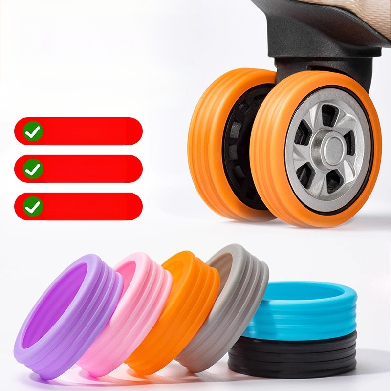 Lagaminų ratų guminis dangtis – atsparus dėvėjimui, medžiaga: TPR, stilius: miesto paprastumas, raštas: dryžiai