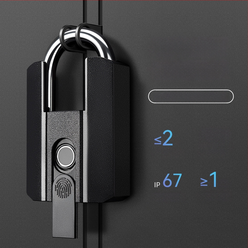 Електронно заключване с пръстов отпечатък, модел G916, водоустойчив дизайн, съхранява 50 отпечатъка, отключване над 10 000 пъти, време за сканиране под 2 секунди.