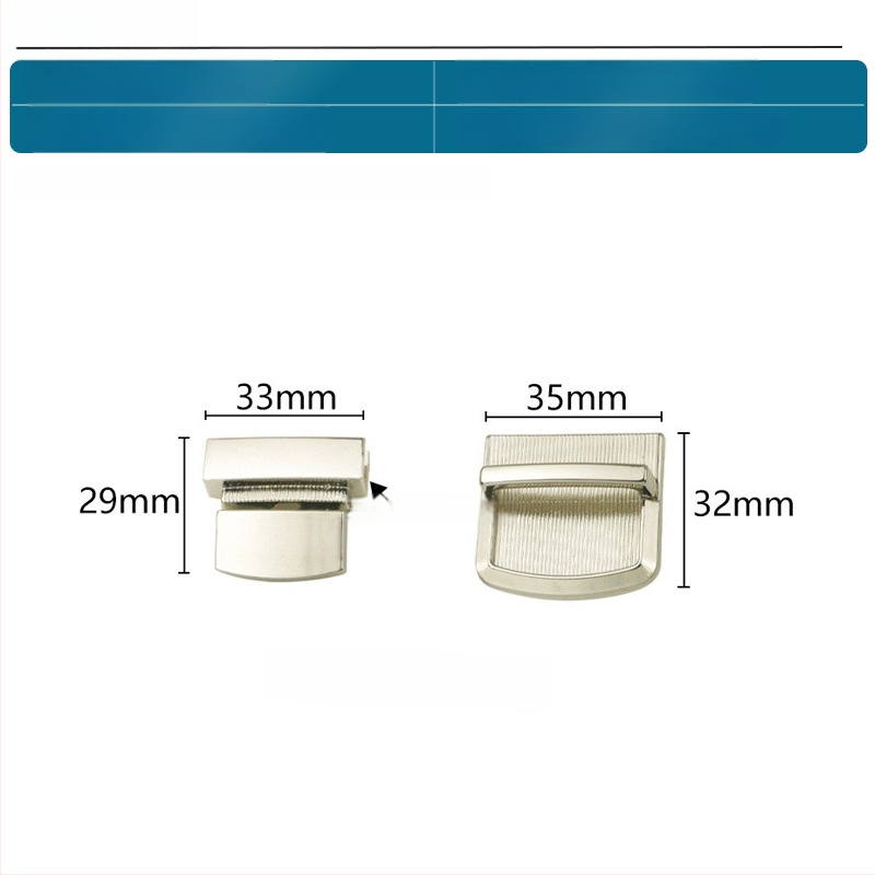 Táska zár - Fém négyzet alakú zár, Yongrun 102312, Bőrönd-kiegészítők