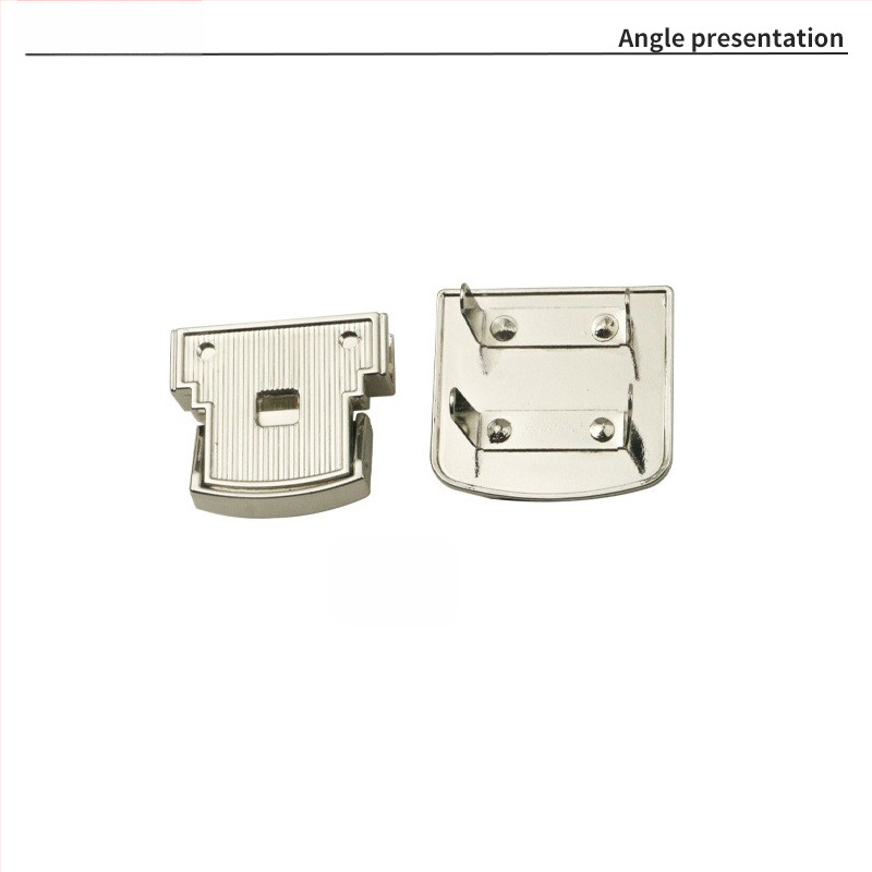 Táska zár - Fém négyzet alakú zár, Yongrun 102312, Bőrönd-kiegészítők