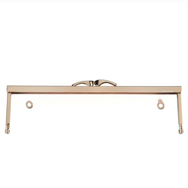 DIY pénztárca keret hardver: fishtail fej és kutya fej profilokkal; lyukak kézzel préselve és csavarokkal (Vas; 2023 tavasz; Táska kiegészítők)