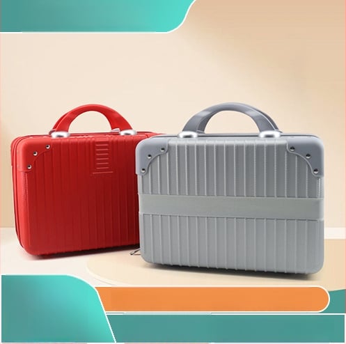 ABS materjalist kosmeetika reisikott lennuki tüüpi ratastega, tõmblukuga avamine, veekindel ja kulumiskindel, laiendatava kihiga.