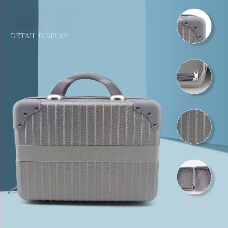 ABS materjalist kosmeetika reisikott lennuki tüüpi ratastega, tõmblukuga avamine, veekindel ja kulumiskindel, laiendatava kihiga.