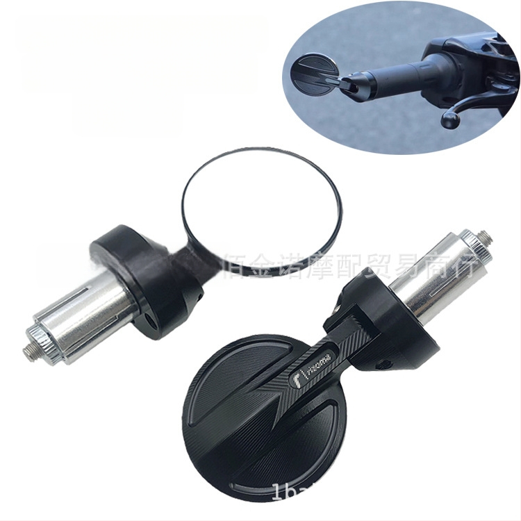 Motorratta tagaklaasi peegel, CNC alumiiniumist korpus, ümmargune konvekspeegel, mudel BJN-076, 17 mm juhtrauda sisemine auk, universaalne kõigile mootorratastele