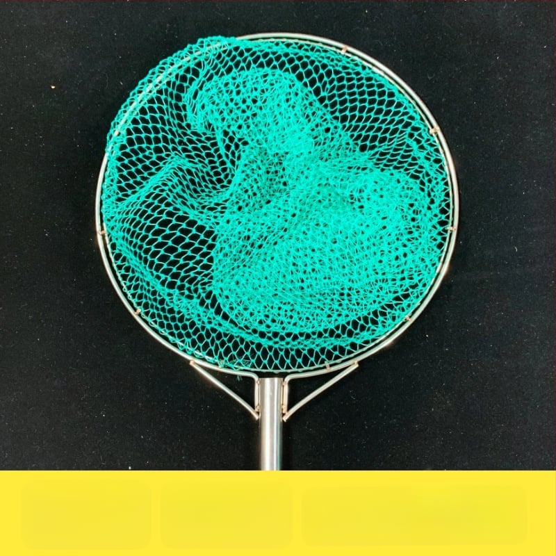 Τσάντα ψαρέματος από ανοξείδωτο ατσάλι με διπλούς εσωτερικούς δακτυλίους, δίχτυ με 9 κλώνους και μικρά μάτια, μακριά αντιολισθητική λαβή