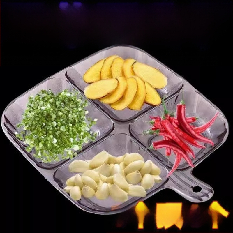 Defu чиния за приготвяне на храна – PP, хранително качество, с дръжка, разделена чиния