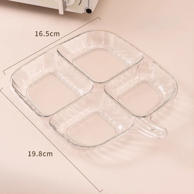 Defu чиния за приготвяне на храна – PP, хранително качество, с дръжка, разделена чиния