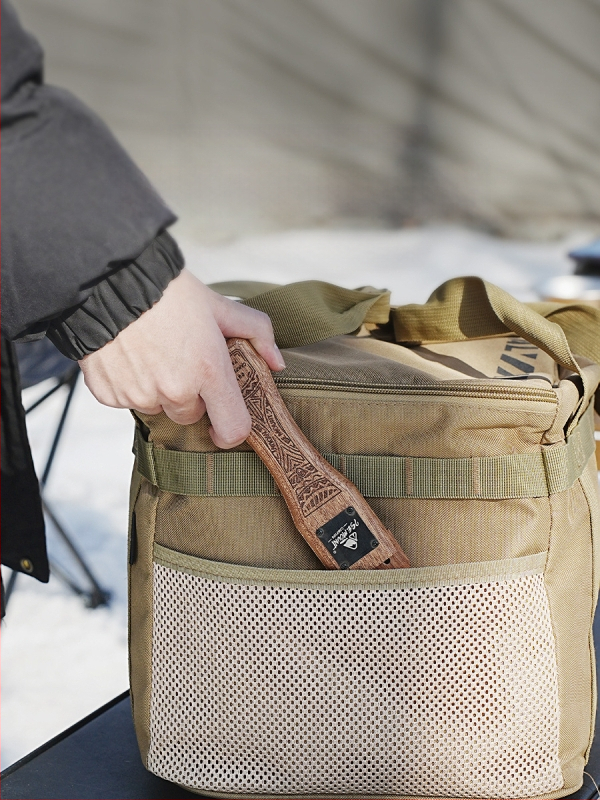 ISE MOUNT Lauko kepsninės keptuvės rankena su išplėtimu, anti-deginimui kietos medienos rankena, bajoneto tipo reguliuojamas pakėlėjas