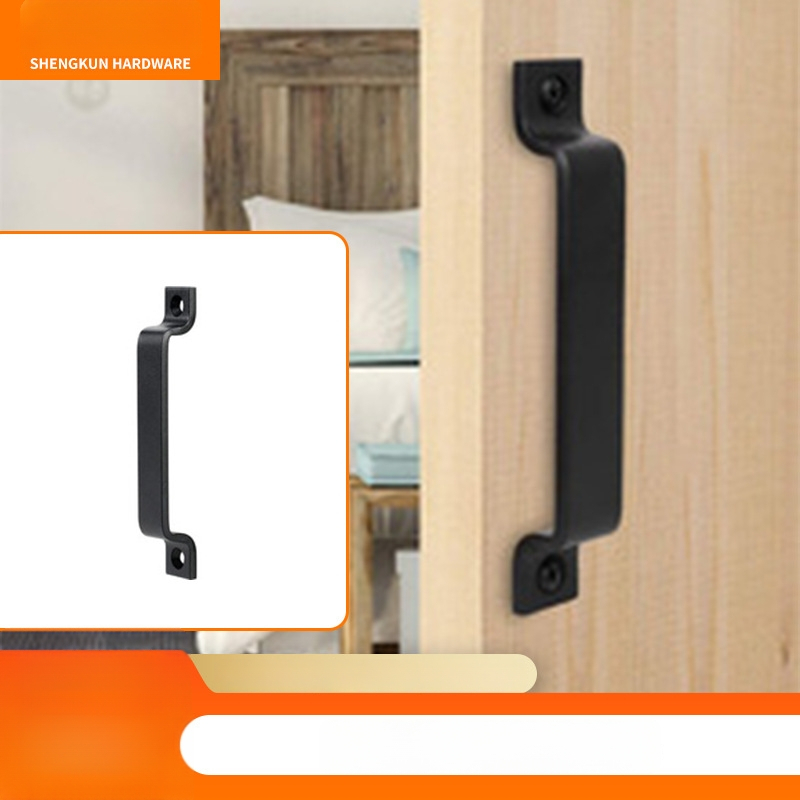 Ručka za barn door za ormariće i drvena vrata, hardver za klizna vrata u kuhinji i pregradna vrata, ugljični čelik i aluminij