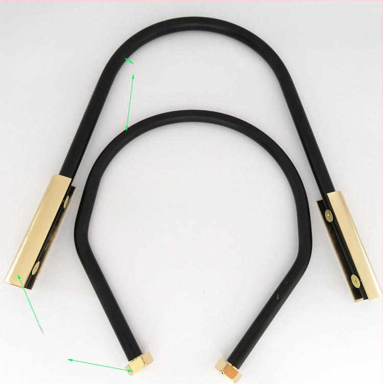 Accesorii pentru genți - Hardware metalic pentru mâner cu fixare prin șurub și inel arc curbat (Brand Shrimp Button; Material: Metal; Sezon: Primăvara 2024)