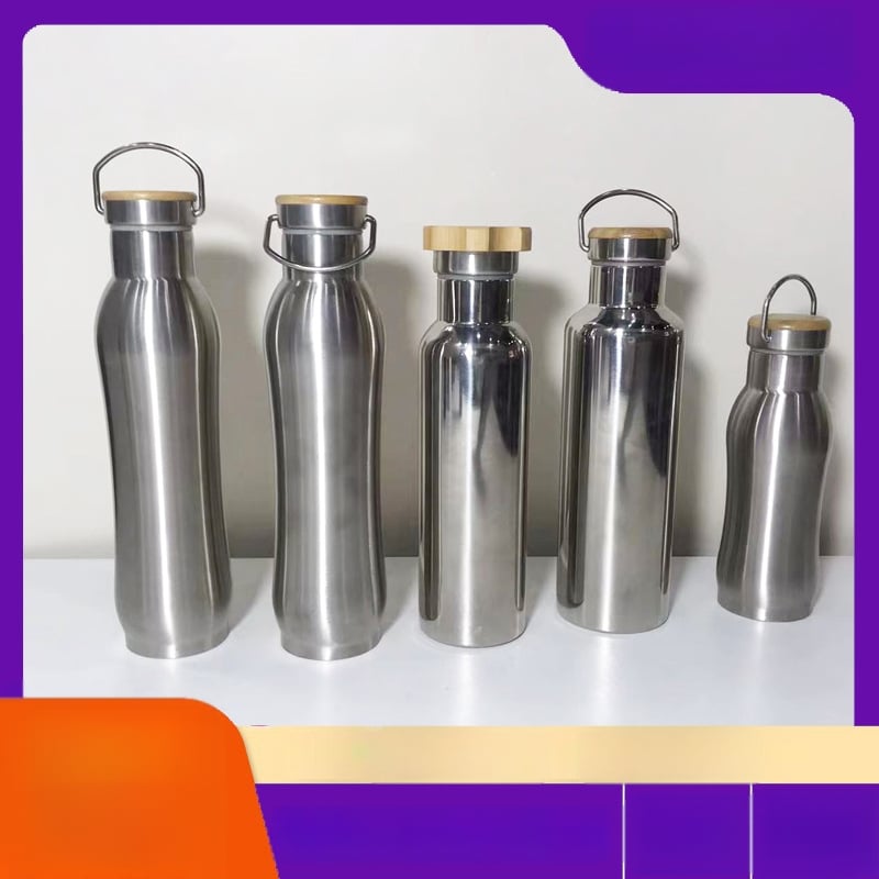 304 неръждаема стомана, двуслоен вакуумен чашка с дръжка, голям капацитет, за кола/пътуване, прав корпус