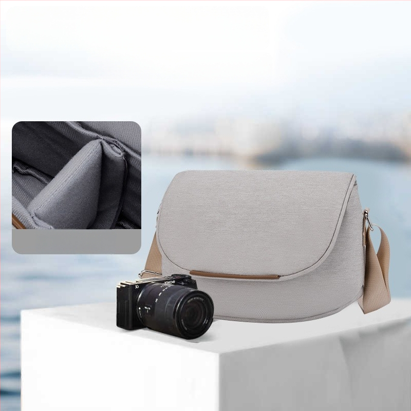 DSLR és mirrorless kamerákhoz vállon átvetős táska, Oxford anyag, városi minimalist stílus, lélegző, kopásálló, poliészter bélés