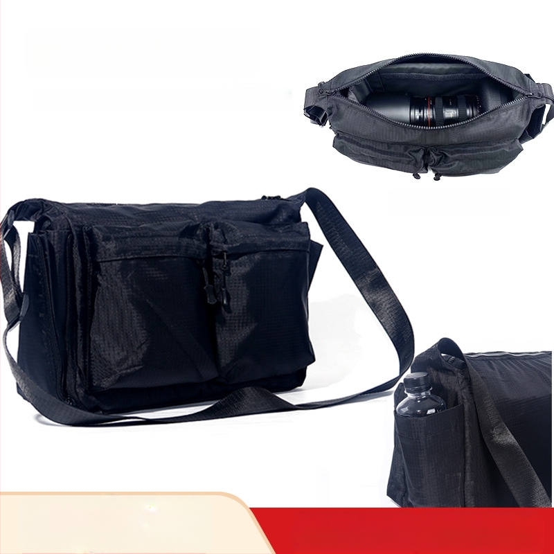 Nagy kapacitású, multifunkcionális vállkamera táska Canon/Nikon SLR-hez – nylon külső, poliészter bélés