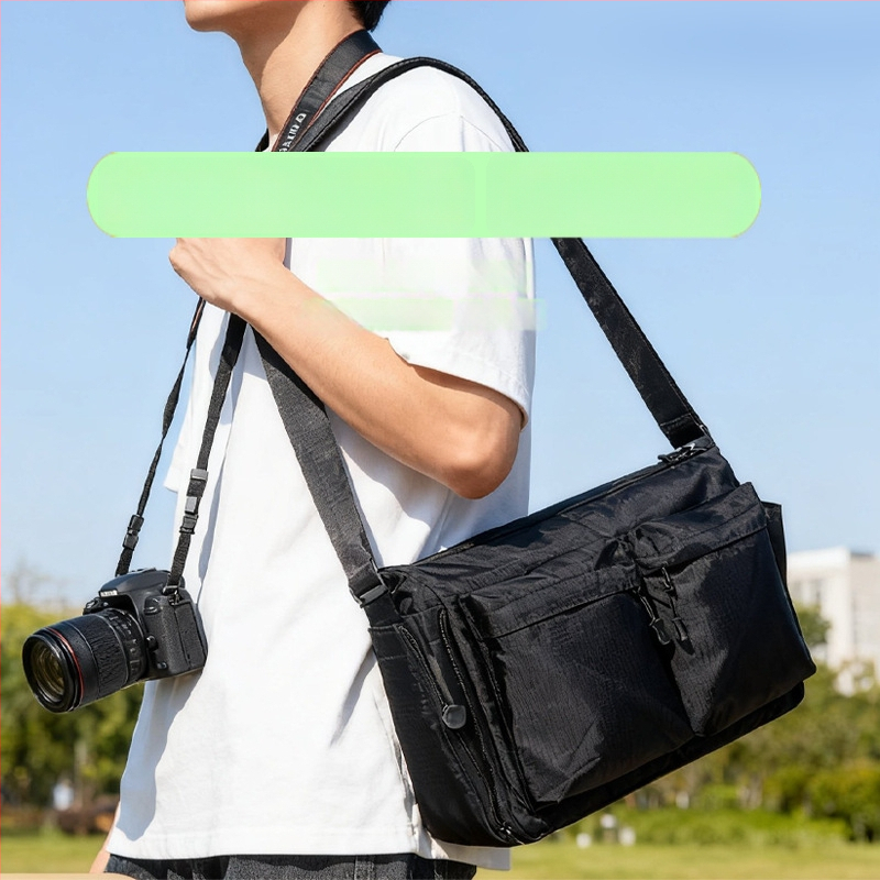 Nagy kapacitású, multifunkcionális vállkamera táska Canon/Nikon SLR-hez – nylon külső, poliészter bélés