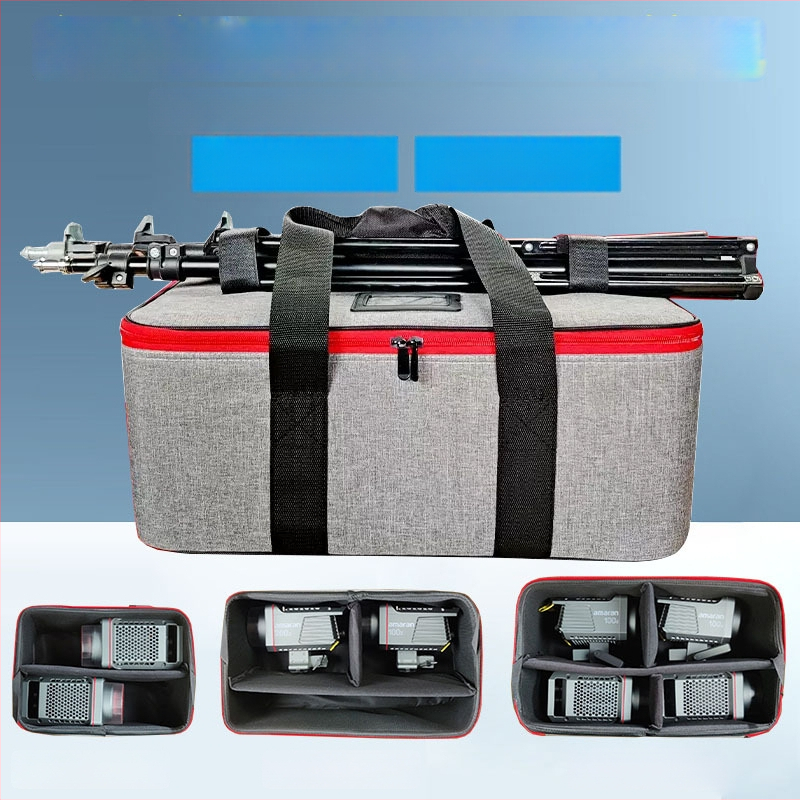 Fotózási fénykiegészítő tároló táska – vászon + kemény lemez; univerzális használat; tömeg 2,8 kg; bélés Oxford