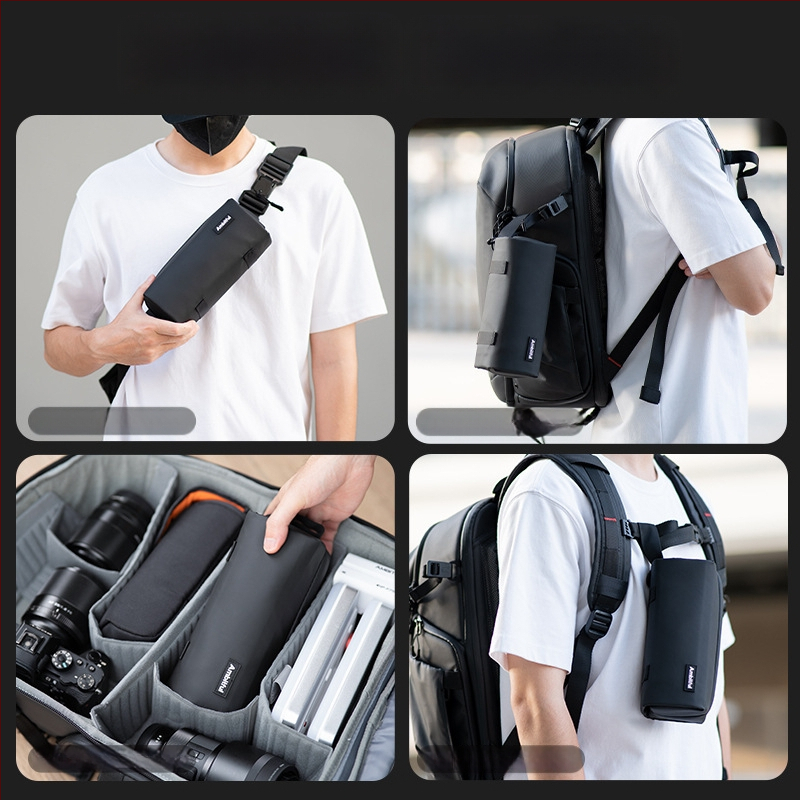 Ambitful Zhijie Zoom p1 fotó-táska, multifunkcionális tárolás DJI kiegészítőkhöz, 900D poliészter Oxford anyag, PU bélés, súly 170 g, univerzális használat