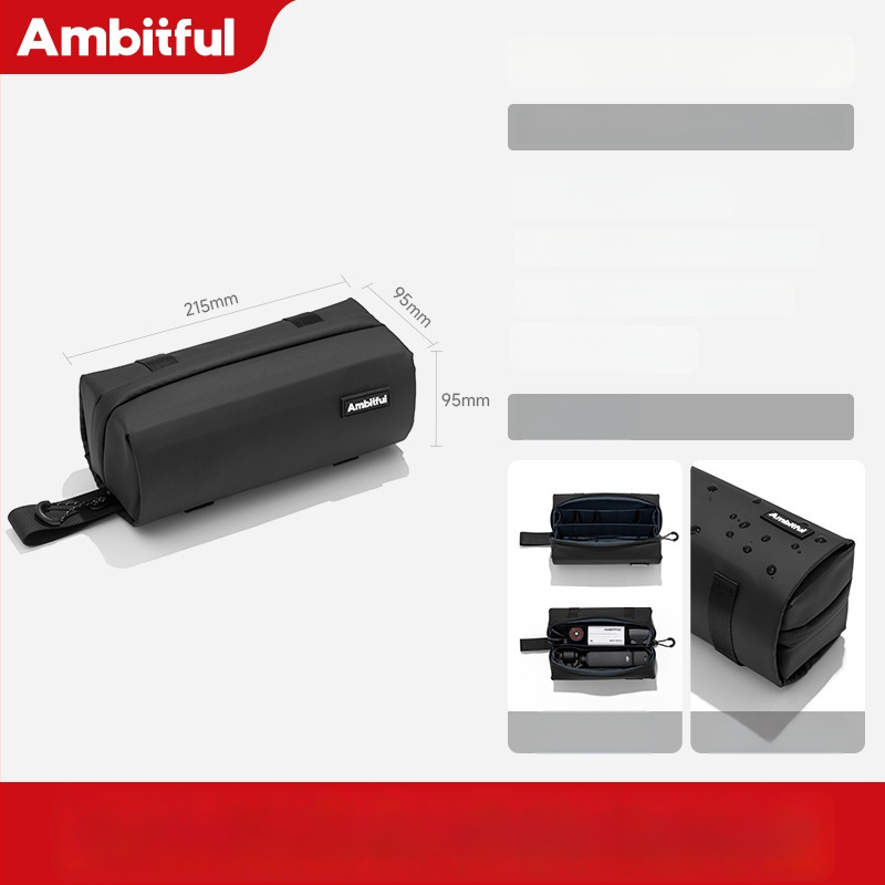 Ambitful Zhijie Zoom p1 fotó-táska, multifunkcionális tárolás DJI kiegészítőkhöz, 900D poliészter Oxford anyag, PU bélés, súly 170 g, univerzális használat