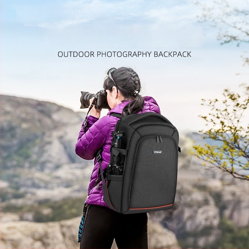 Puluz Fat Cow fotóstáska DSLR-hez és Ronin-SC-hez, vízálló Oxford poliészterből, univerzális kompatibilitás, mindennapi használatra, tömeg 960 g, tartalmaz esővédőt