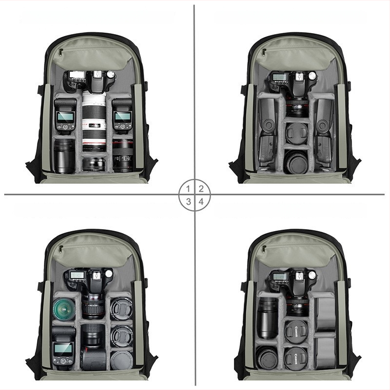 Puluz Fat Cow fotóstáska DSLR-hez és Ronin-SC-hez, vízálló Oxford poliészterből, univerzális kompatibilitás, mindennapi használatra, tömeg 960 g, tartalmaz esővédőt