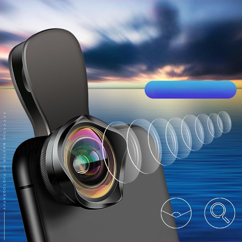 Dayleer Universal външен обектив за смартфони — 2-в-1 широкоъгълен и макро комплект, универсална съвместимост