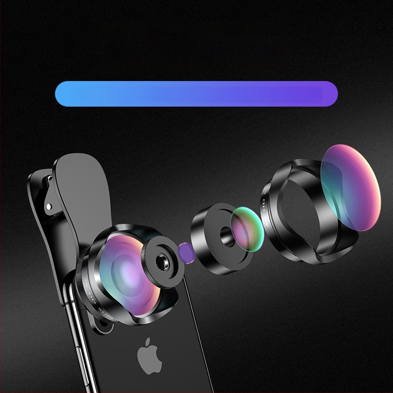 Dayleer Universal външен обектив за смартфони — 2-в-1 широкоъгълен и макро комплект, универсална съвместимост