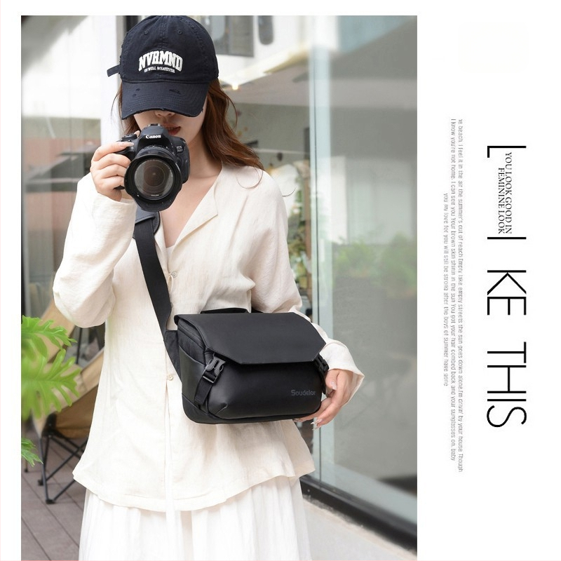 Fényképezőgép táska – ultra könnyű, vízálló, ütésálló, uniszex, vállon vagy keresztpánttal