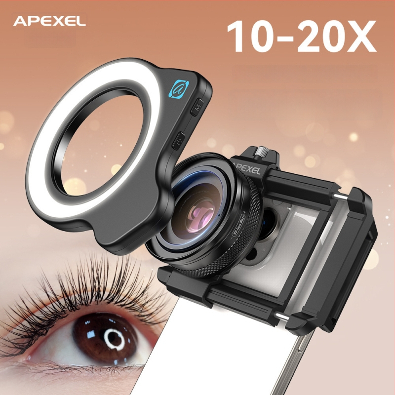 Apexel ZM100 мобилна леща зум за телефон – макро снимки на насекоми, цветя и бижута, HD, DSLR ниво