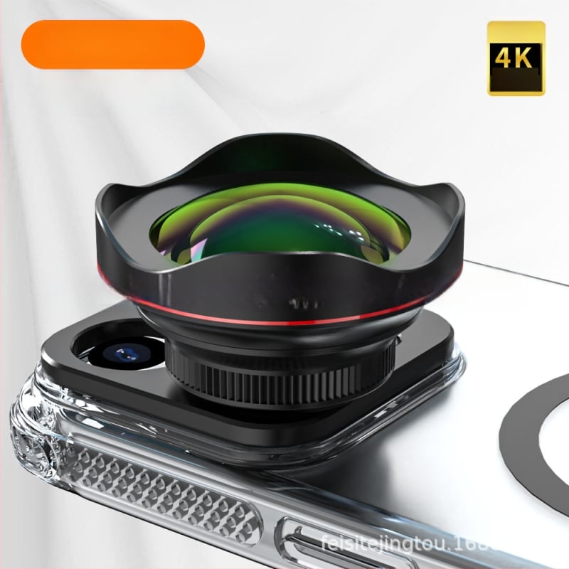 4K DSLR‑клас широкоугълен обектив, 110° без изкривяване, външен обектив за мобилни телефони, съвместим с 95% от смартфоните