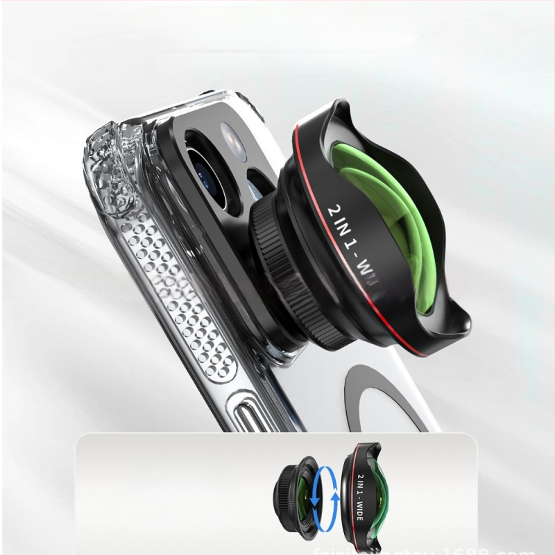 4K DSLR‑клас широкоугълен обектив, 110° без изкривяване, външен обектив за мобилни телефони, съвместим с 95% от смартфоните