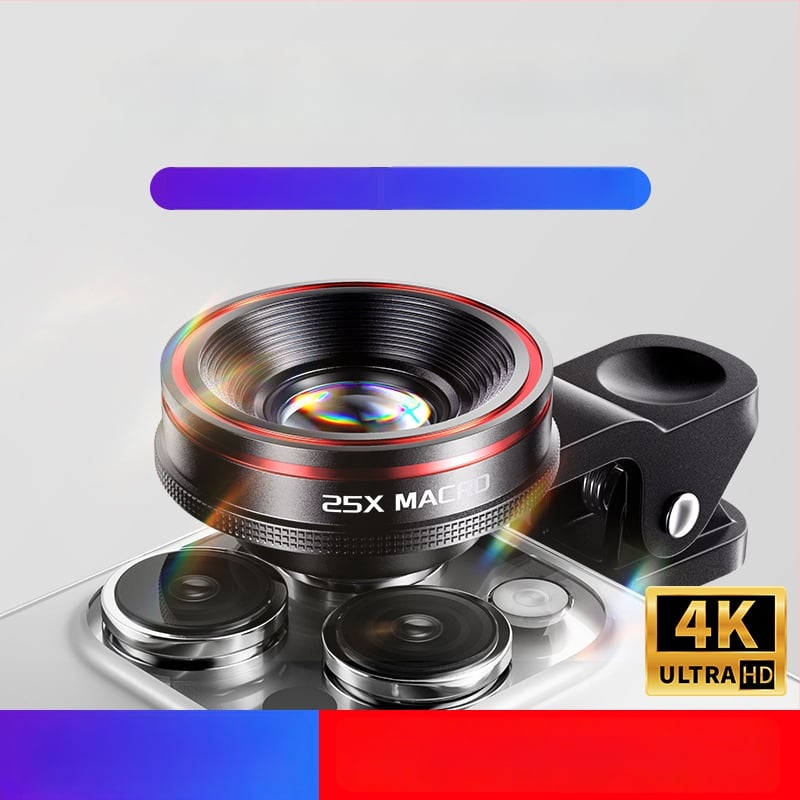 Leftlook 4K рибешко око обектив за мобилен телефон — външен макро и ултраширок ъгъл, DSLR клас съвместим с Apple и Huawei