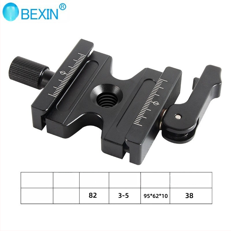 Kétzáras rögzítő ülés fényképezőgép állványhoz – alumíniumötvözet, 50×38 mm, 2–5 kg