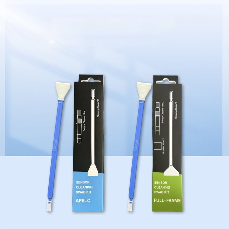 Set de curățare fără praf pentru senzorul CCD al unei camere SLR, cutie cu 10 bucăți, microfibră + burete + tijă PP, model CCD16-01, SGS certificat