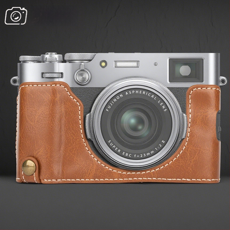 Fuji X100VI kameratároló tok – PU bőr, clutch/Street fashion stílus, flanel bélés, kompatibilis egy akkumulátoros, tükör nélküli kamerához, Rated, 2025 tavasz