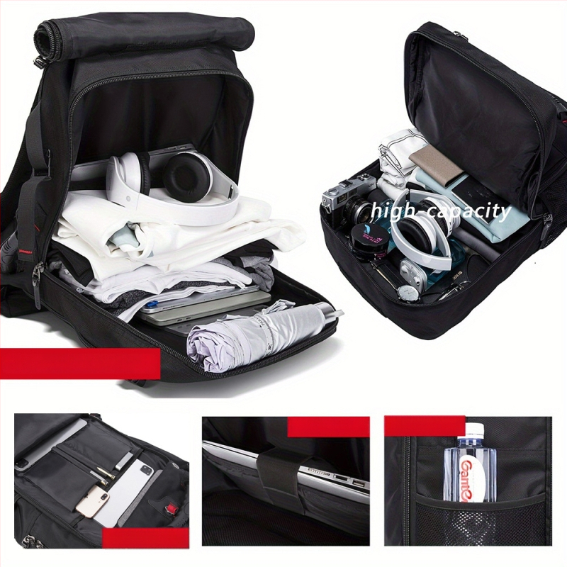 Meeste ärireisile ja vaba aja mugavale seljakott, maht 36–55 L, Oxford-kangas, hingav, veekindel, kulumiskindel, vargusvastane — SUEPMENE