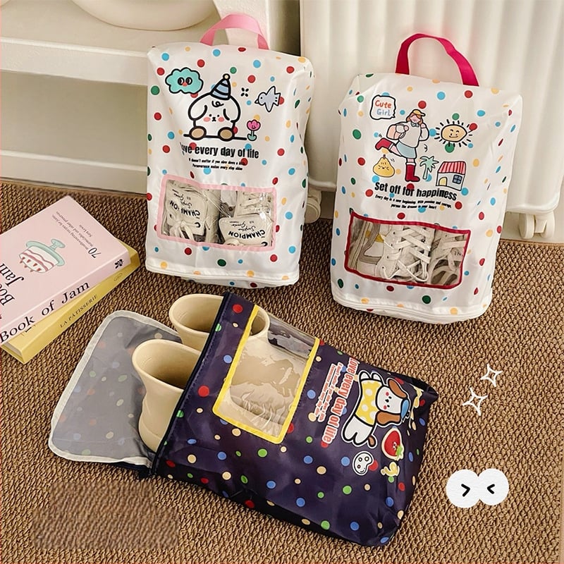 Beautiful bubble Geantă de depozitare pentru pantofi — Portabilă, Design desen animat, Material textil, Impermeabilă și rezistentă la pete, 45 g