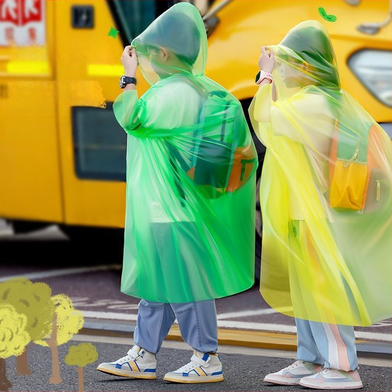 Ühekordne vihmari TPU-kangaga – matkamiseks, täis keha kaitse, kokkupandav, ühe isiku jaoks