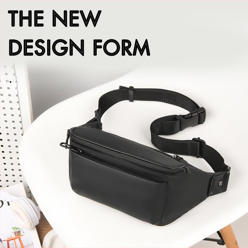 Feisha Ανδρική τσάντα μέσης, PU, αδιάβροχη, επένδυση πολυεστέρα, Φθινόπωρο 2023