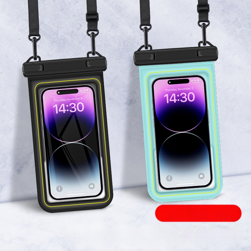 Szabadidős vízálló telefontáska – PVC, vízálló anyag, logóval testreszabható, érintésérzékeny kijelző kompatibilis, úszásra, búvárkodásra és vízisportokra