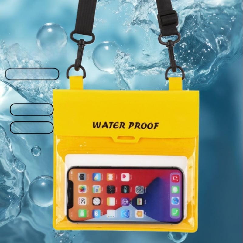 Saforna PVC vízálló deréktáska érintőképernyő-kompatibilitással, nagy kapacitású, állítható dupla kampó