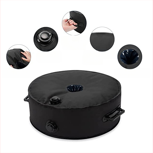 Kültéri sátor vízzel töltött súlyzószák, 20L, 1000D PVC háló, vízálló anyag, strand sátorhoz, asztal és szék stabilizálására; logó nyomás elérhető