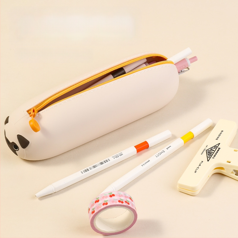 Силиконов несесер за моливи за деца – унисекс, японски стил, симпатичен дизайн, творческа канцелария