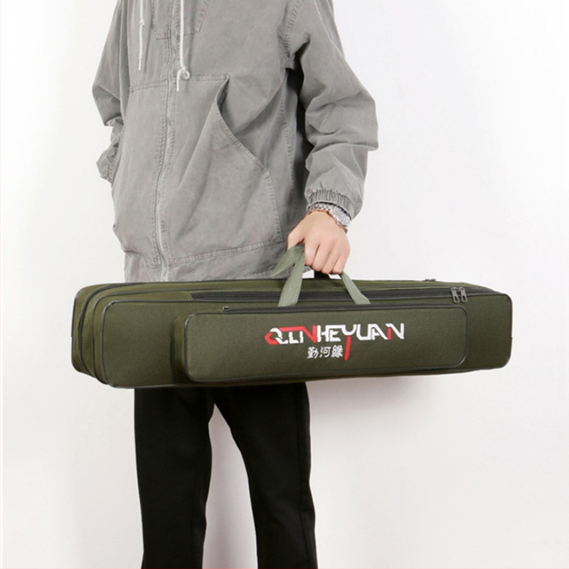 Kétszintes horgásztáska, vízálló Oxford anyagból, nagy kapacitás, Qinhe Margin