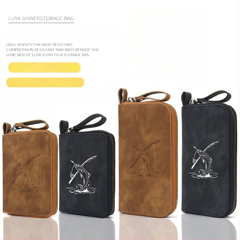 PU δερμάτινο σάκο δολωμάτων με στρας, φορητό μικρό σάκο για δολώματα και θήκη αποθήκευσης αγκιστρών