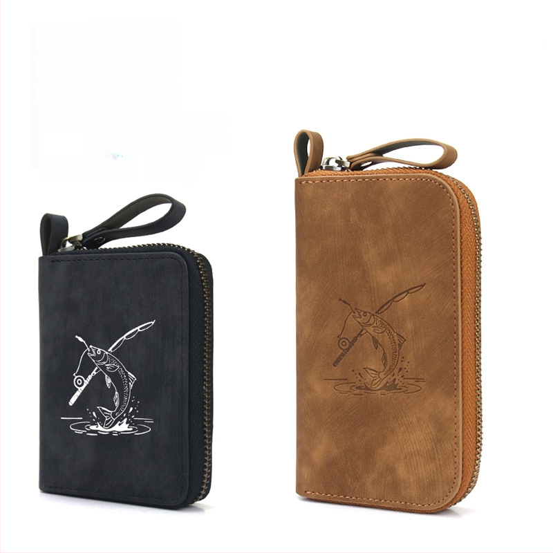 PU δερμάτινο σάκο δολωμάτων με στρας, φορητό μικρό σάκο για δολώματα και θήκη αποθήκευσης αγκιστρών