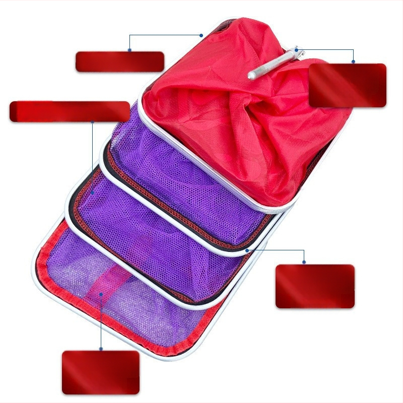 Μικρή τσάντα διχτυού για μικρά ψάρια με τετράγωνο στόμιο – φορητή, από κράμα αλουμινίου, Jinwei fishing gear